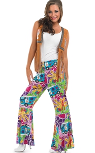 F1806 1960s Hippie costume for women